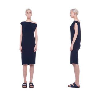 Norma Kamali Drop Shoulder Dress Size Small Black